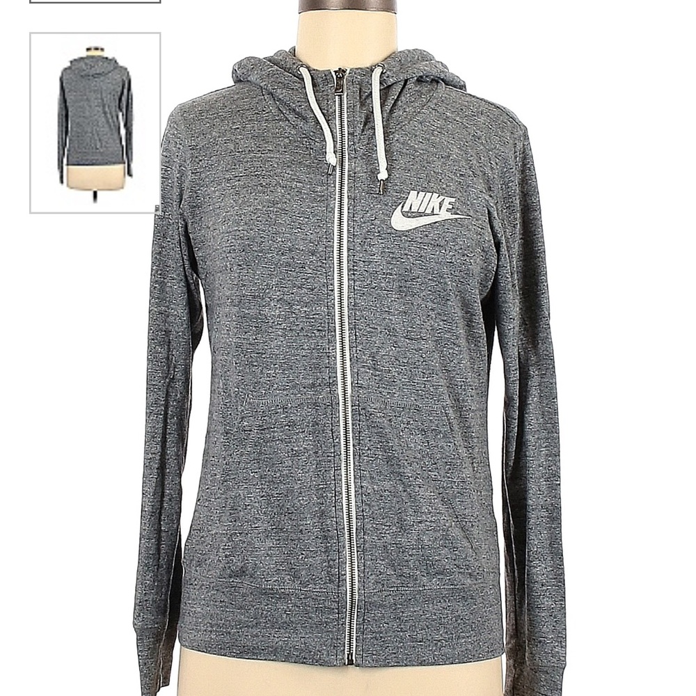 Nike Vintage Zip Up Jacket/Hoodie Grey Marled